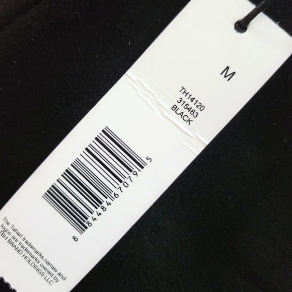 Black Faux Suede Half Zip Pullover Jacket Sweatshirt NEW Front Pocket Tahari - Picture 4 of 11